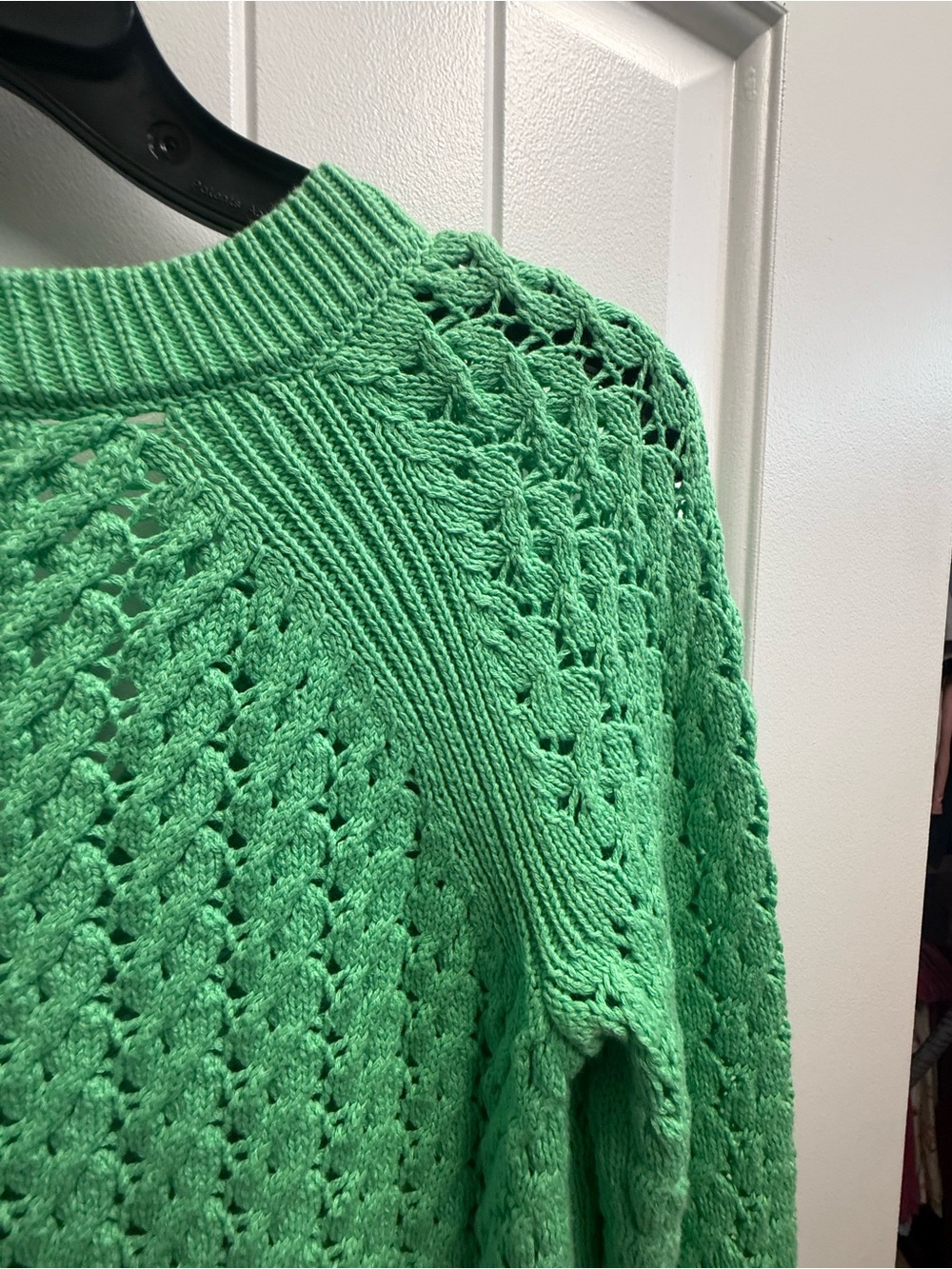 Talbots Green Cable Open Knit V-Neck 100% Cotton Sweater Women’s XS - Picture 12 of 12